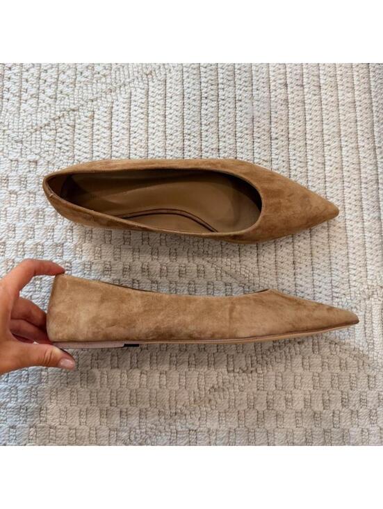 Tony Bianco Shoes - Tony Bianco Jesse Taupe Suede Pointed Toe Flats